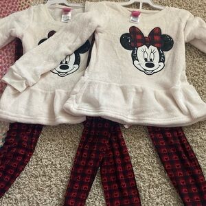 Disney Minnie Mouse matching sets- White and Red